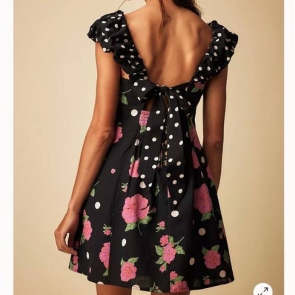 Free people - bom bom dress floral, polka dot